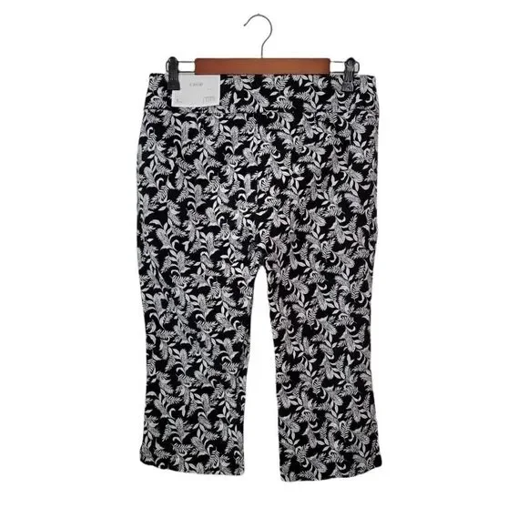 Christopher & Bank The Perfect Pant Black Pineapple Petite Cropped Pants - Picture 3 of 9